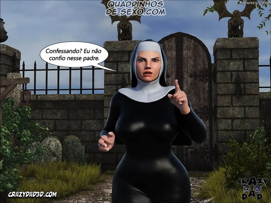 O Pecado Carnal da Irmã Grace: Hentai 3D Explícito em HQ