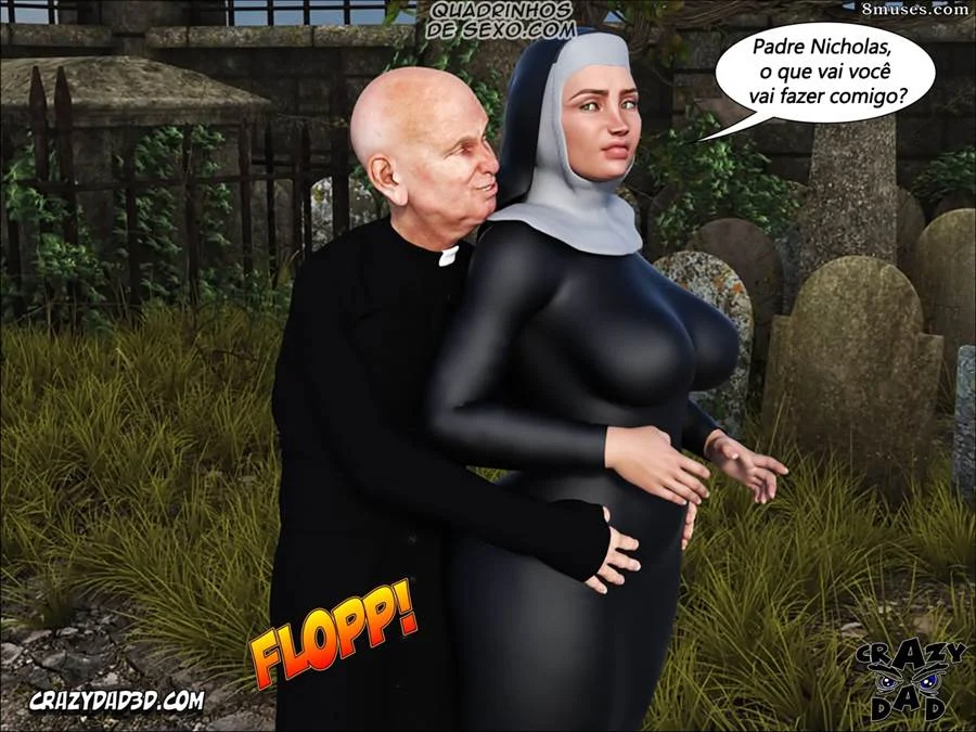 O Pecado Carnal da Irmã Grace: Hentai 3D Explícito em HQ