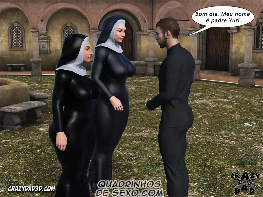 O Pecado Carnal da Irmã Grace: Hentai 3D Explícito em HQ