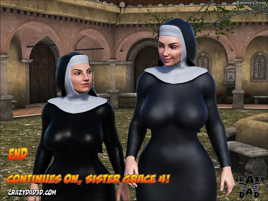 O Pecado Carnal da Irmã Grace: Hentai 3D Explícito em HQ