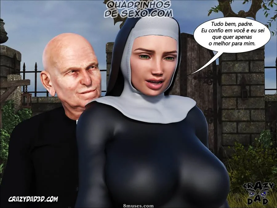 O Pecado Carnal da Irmã Grace: Hentai 3D Explícito em HQ