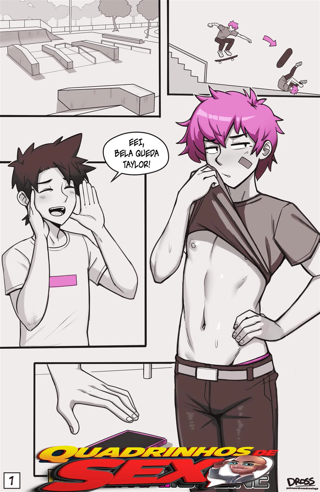Skatista Femboy: HQ Explícita com Transas Intensas e Fetiche Crossdresser