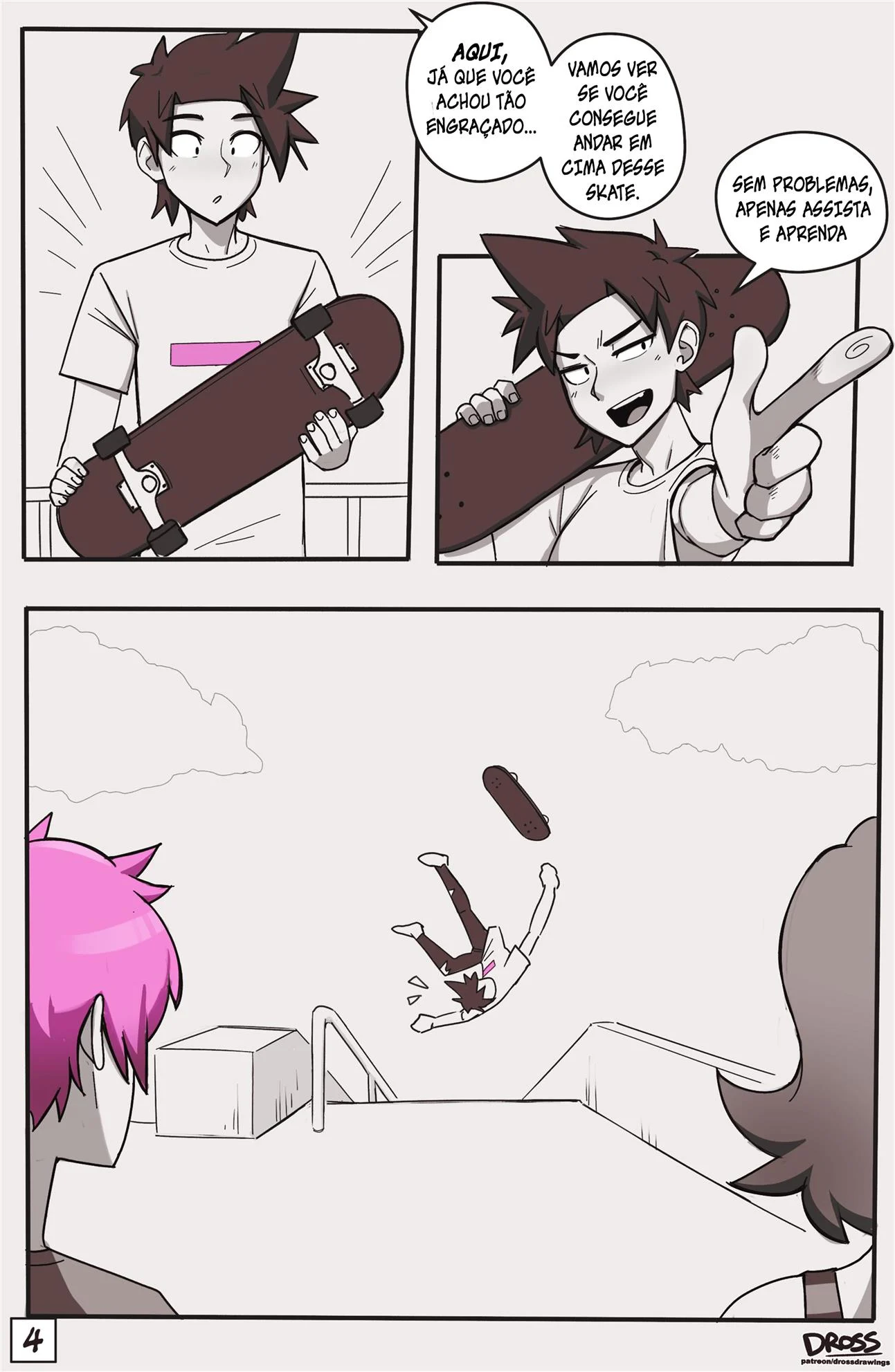 Skatista Femboy: HQ Explícita com Transas Intensas e Fetiche Crossdresser