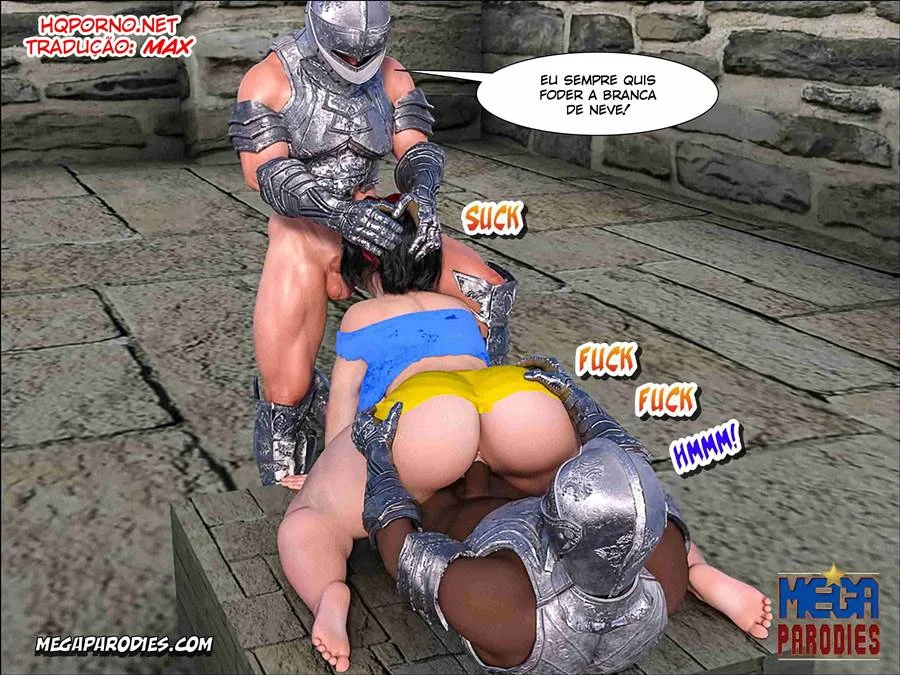 Branca de Neve Enfrentando Foda Brutal em HQ 3D Explícita