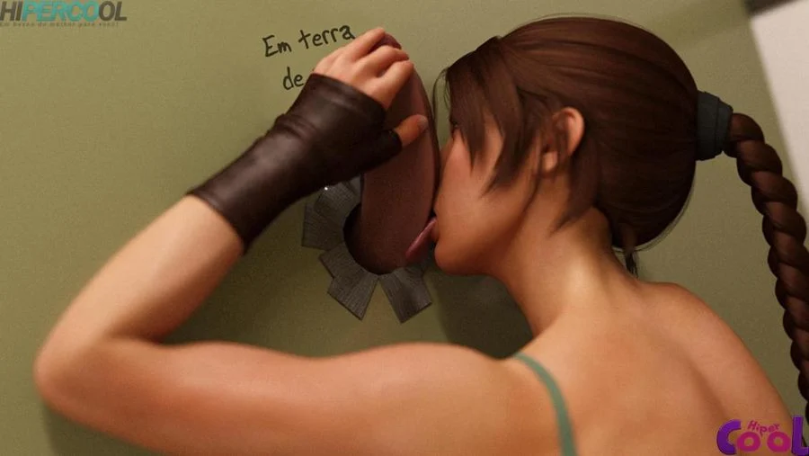 Lara Croft: Aventura Erótica no Banheiro em HQ 3D Explícita