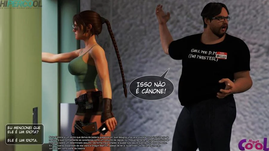 Lara Croft: Aventura Erótica no Banheiro em HQ 3D Explícita