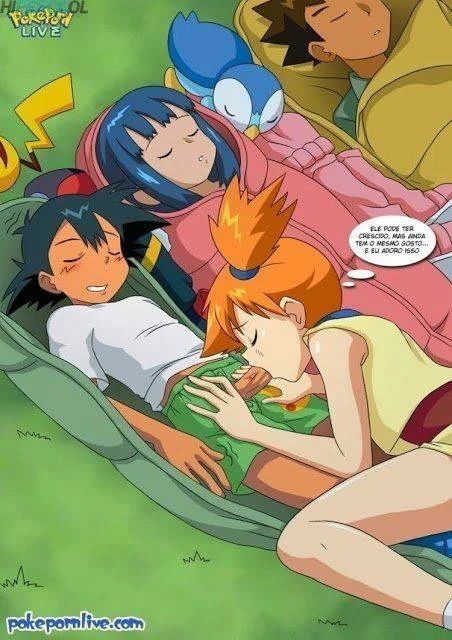 Ash Arregaçando a Boceta Ensopada da Misty em HQ Pornô Explícito