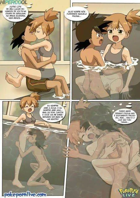 Ash Arregaçando a Boceta Ensopada da Misty em HQ Pornô Explícito