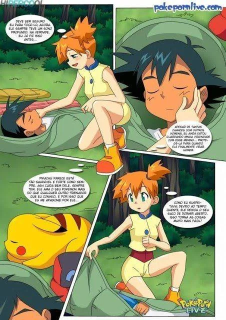 Ash Arregaçando a Boceta Ensopada da Misty em HQ Pornô Explícito
