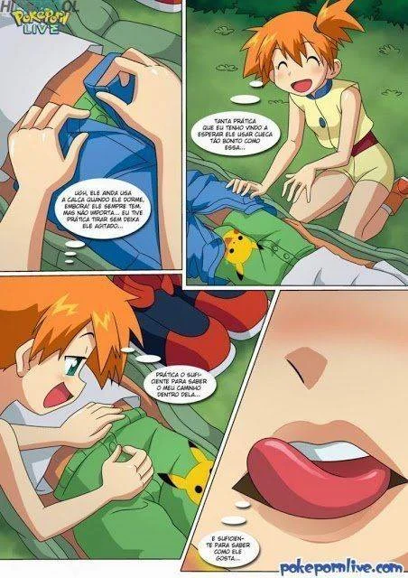 Ash Arregaçando a Boceta Ensopada da Misty em HQ Pornô Explícito