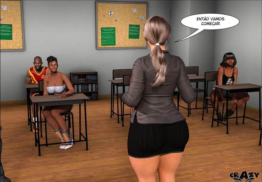 Professor Punheta: Marilia Recebe Tapa no Rabo Enquanto Dá na Aula - Hentai 3D