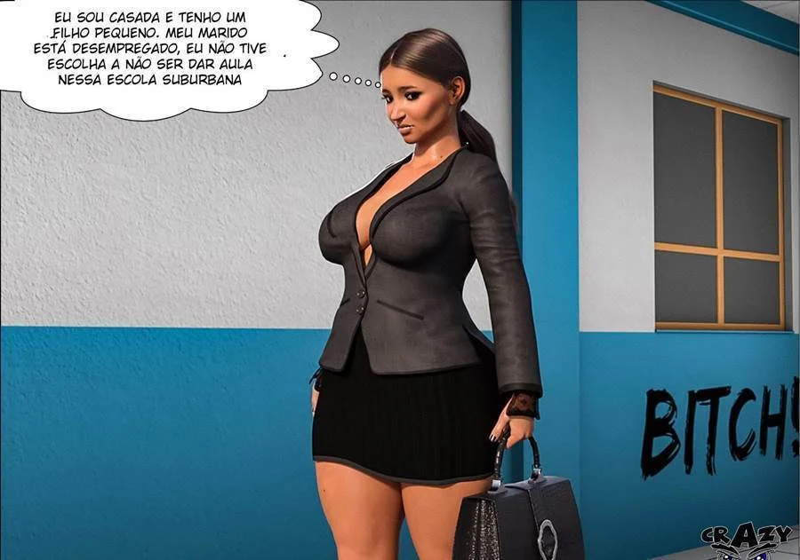 Professor Punheta: Marilia Recebe Tapa no Rabo Enquanto Dá na Aula - Hentai 3D