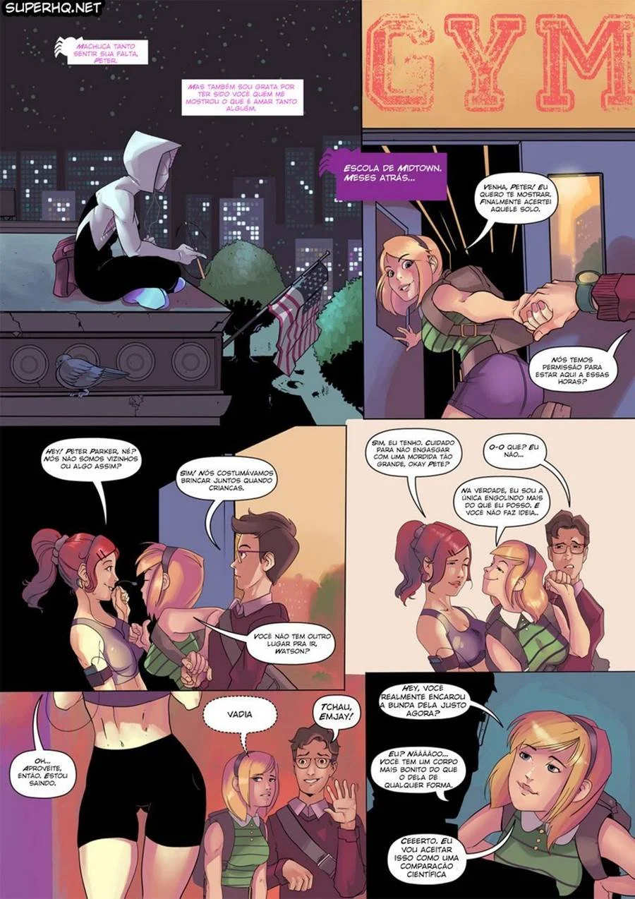 Gwen Stacey Transa com Homem-Aranha em Altas Aventuras de Sexo Explícito
