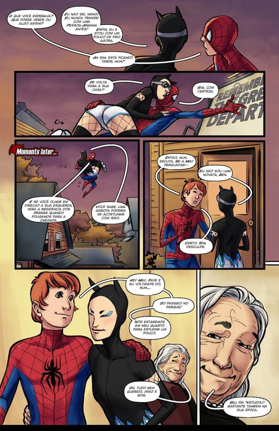 Onde as Teias Enlaçam: Hétero Fodendo com a Versão Pornô do Homem-Aranha