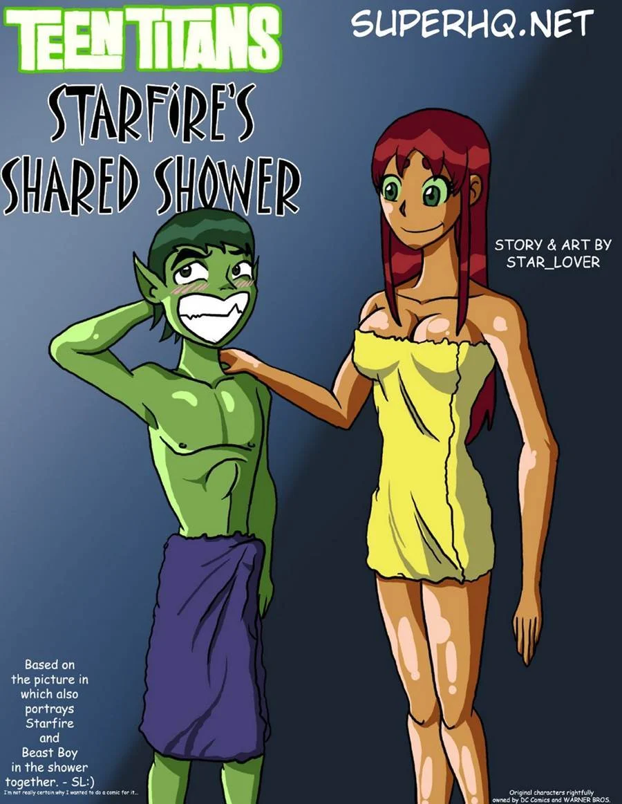 Hentai Explícito da Starfire: Orgia Picante no Banheiro dos Titãs