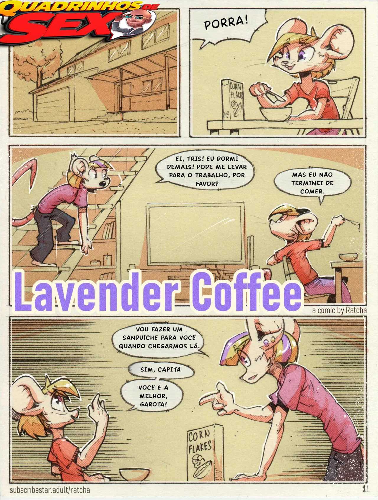 Café Lavanda: Quadrinhos +18 com Furry e Sexo Explícito