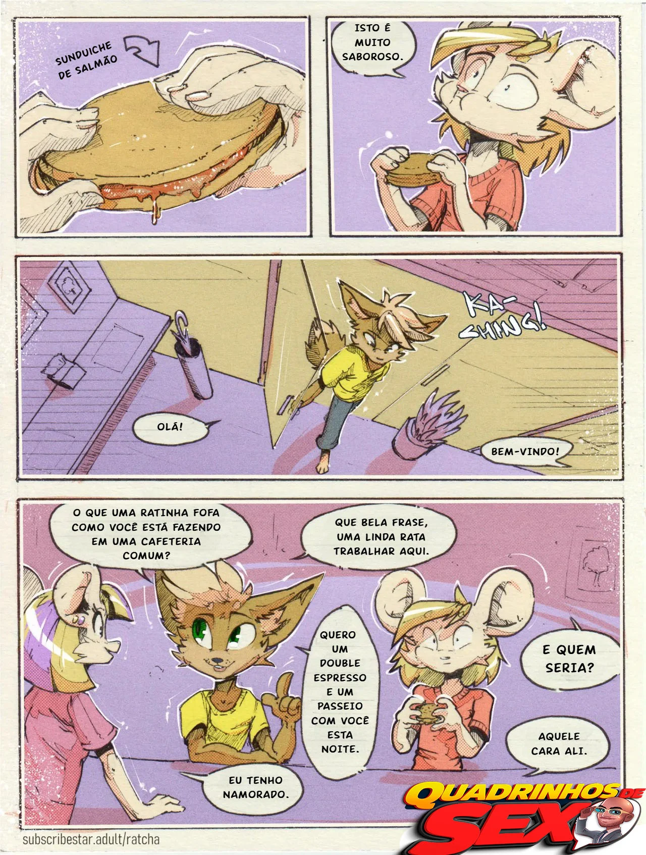 Café Lavanda: Quadrinhos +18 com Furry e Sexo Explícito