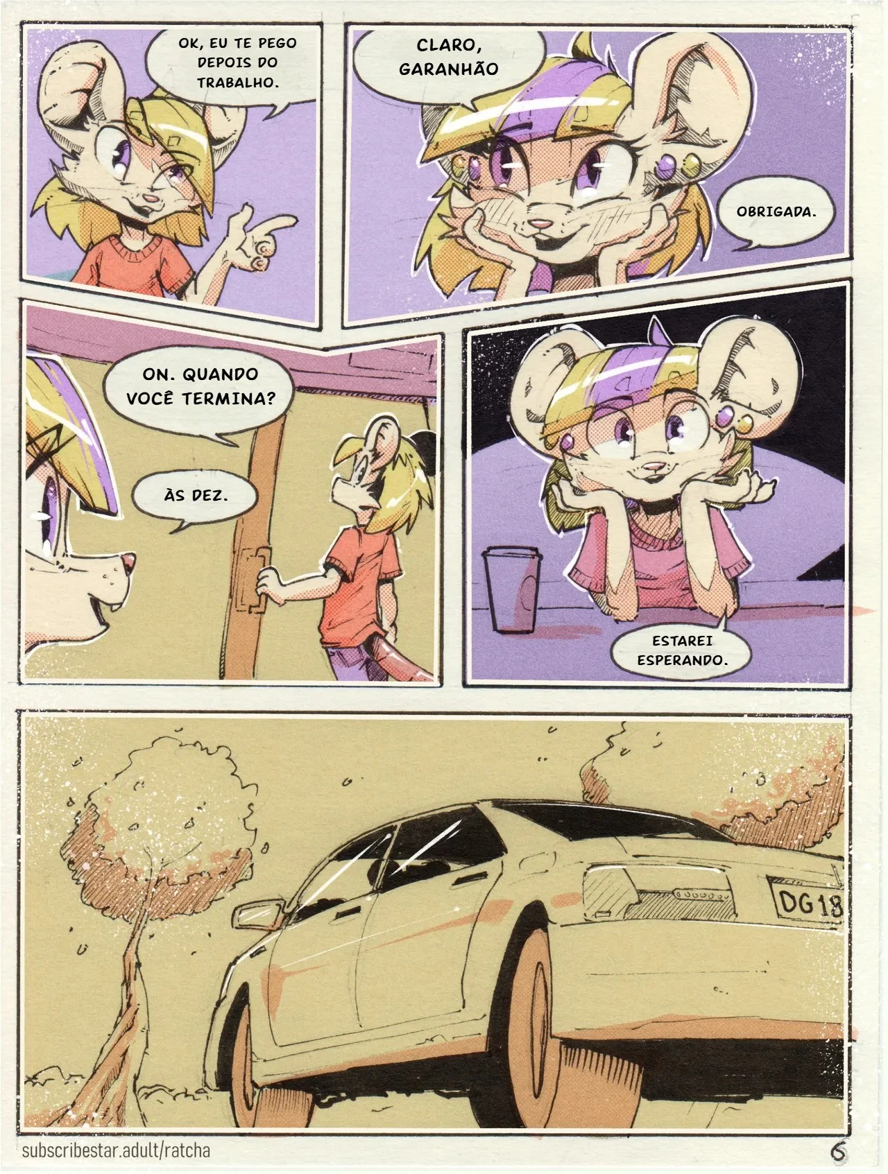 Café Lavanda: Quadrinhos +18 com Furry e Sexo Explícito