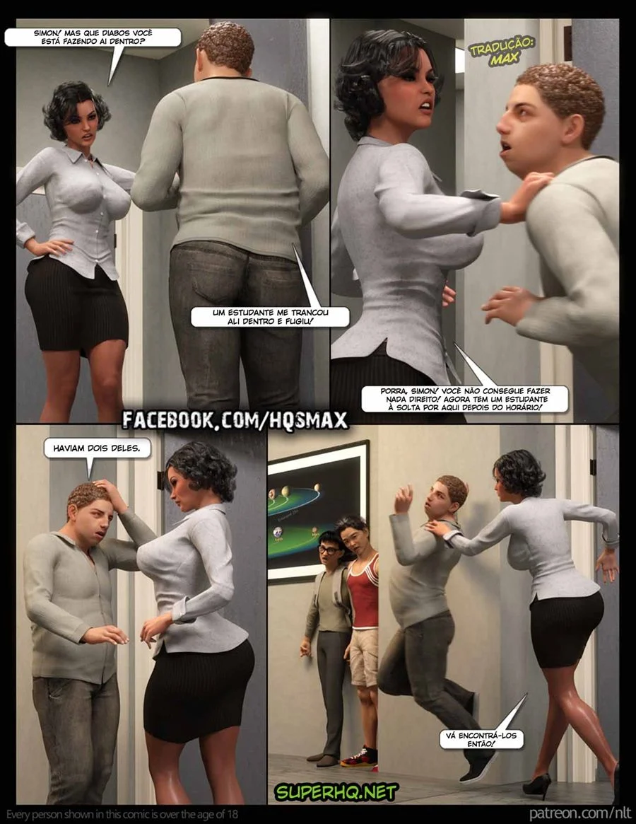 Engasgada no Pau Gigante do Simon - HQ Erótica Explicita