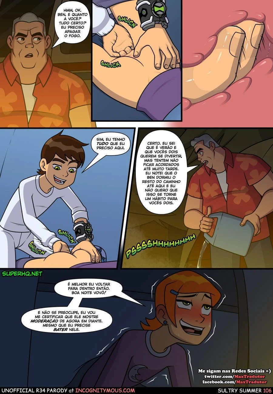 Quadrinhos Eróticos: Aventura Picante da Gwen com o Ben 10 no Verão