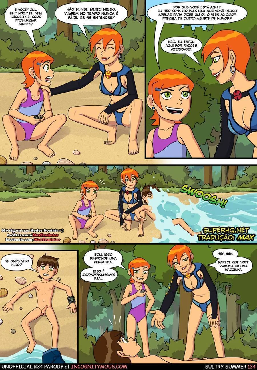 Quadrinhos Eróticos: Aventura Picante da Gwen com o Ben 10 no Verão