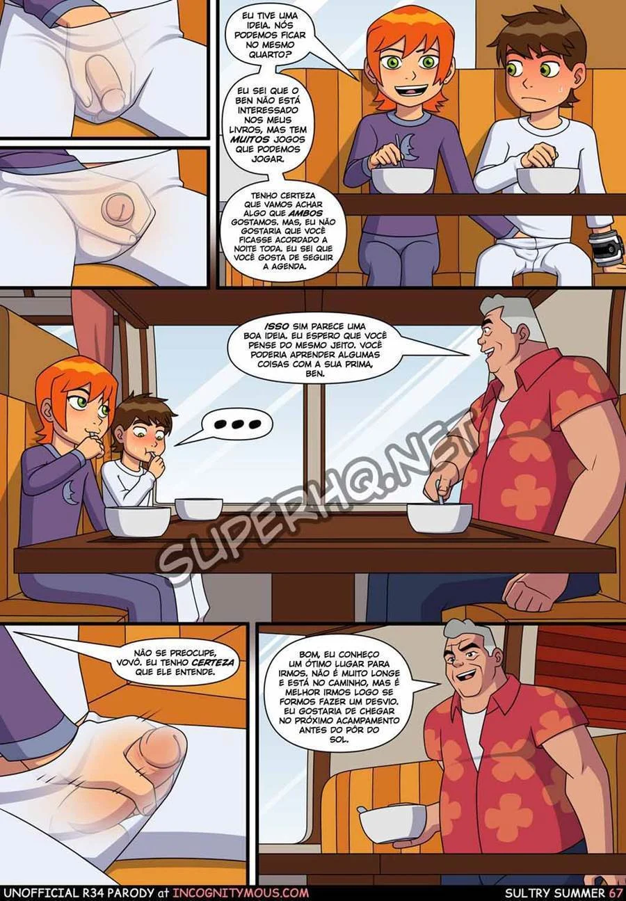 Quadrinhos Eróticos: Aventura Picante da Gwen com o Ben 10 no Verão