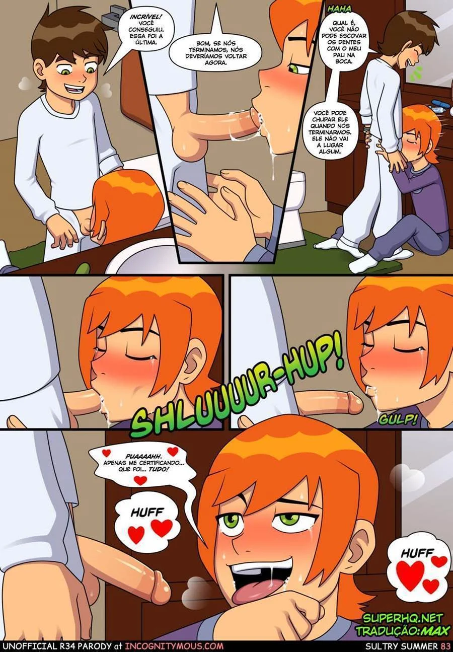 Quadrinhos Eróticos: Aventura Picante da Gwen com o Ben 10 no Verão