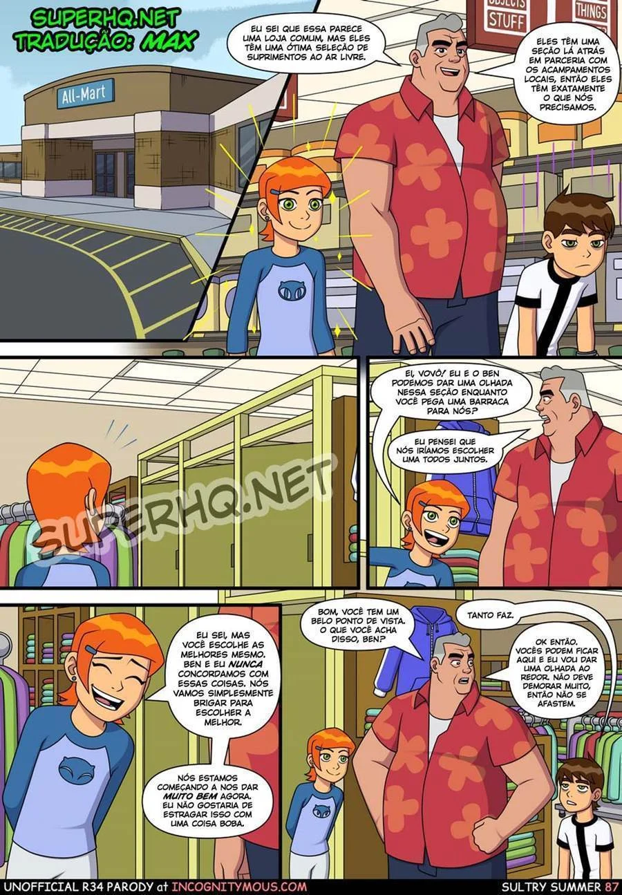 Quadrinhos Eróticos: Aventura Picante da Gwen com o Ben 10 no Verão