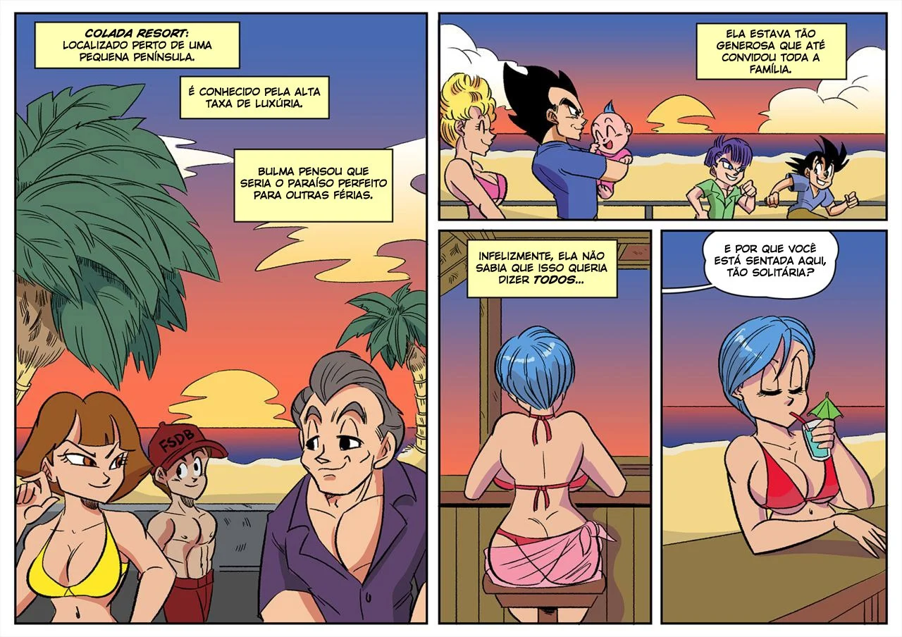 Rei do Sexo na Ilha Paradisíaca: Uma Aventura Picante de Dragon Ball Z