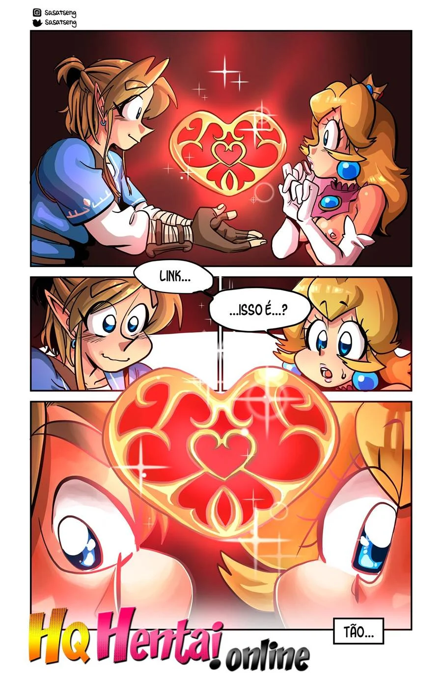 Mario Cornudo: Link Fode a Peach em HQ Pornô Explícita