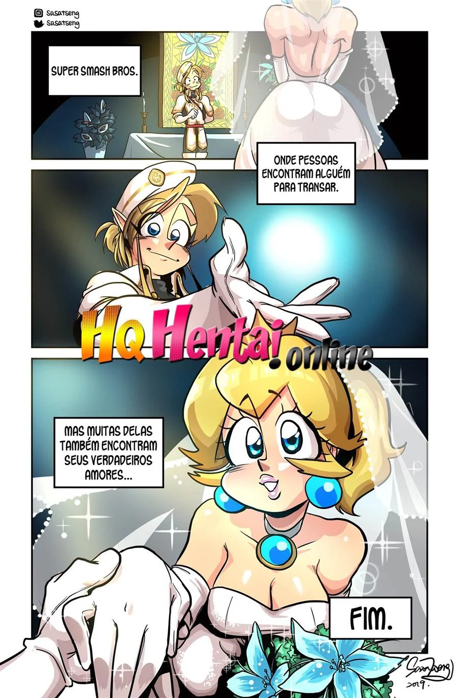 Mario Cornudo: Link Fode a Peach em HQ Pornô Explícita