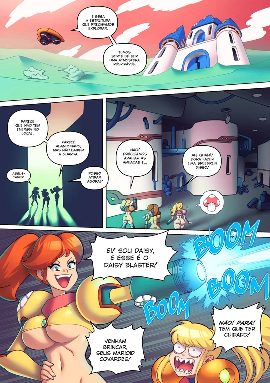 Sexo Explícito da Peituda Marioid nos Quadrinhos de Hentai