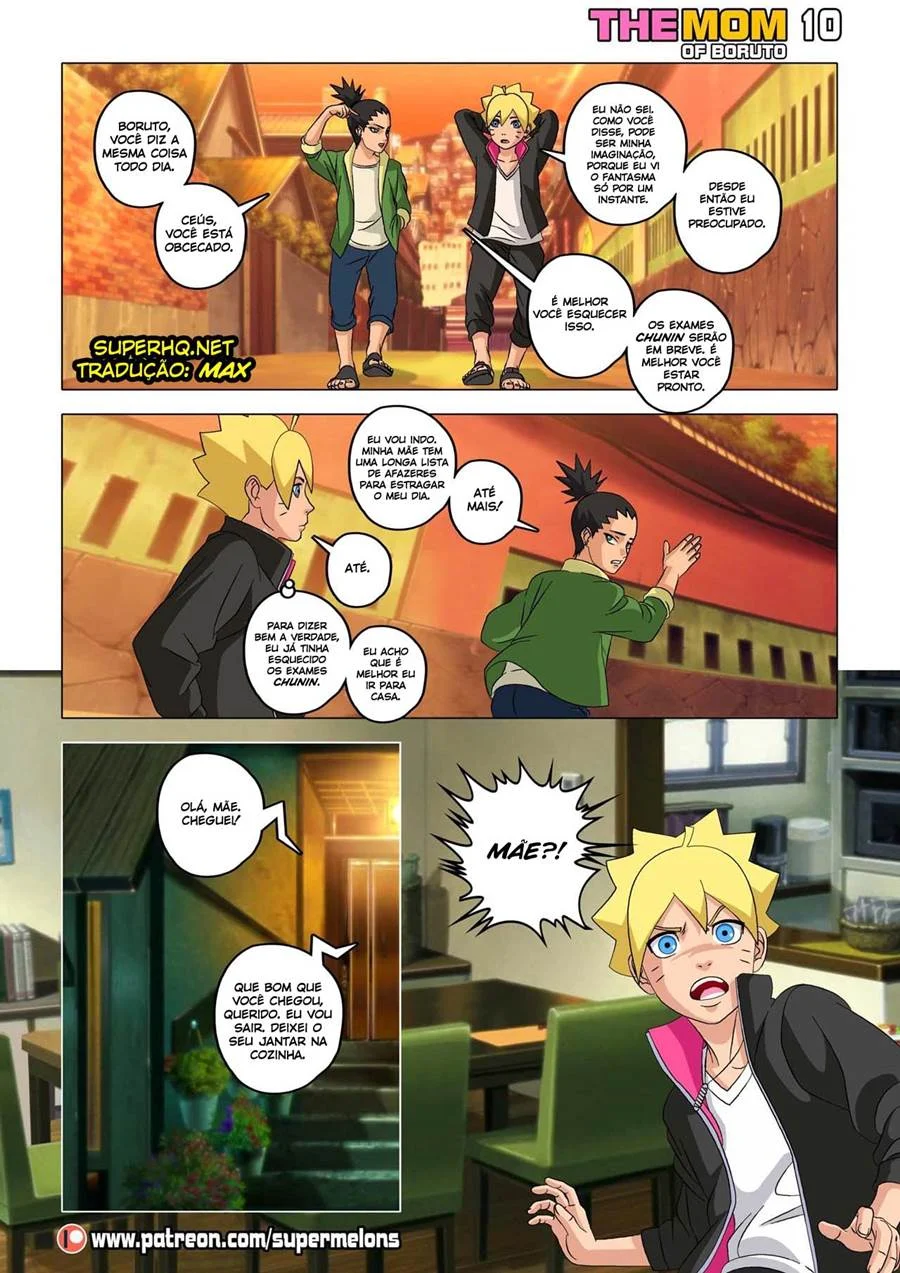 Melões Gigantes: A Mãe de Boruto na Maior Suruba Explícita em HQ Hentai