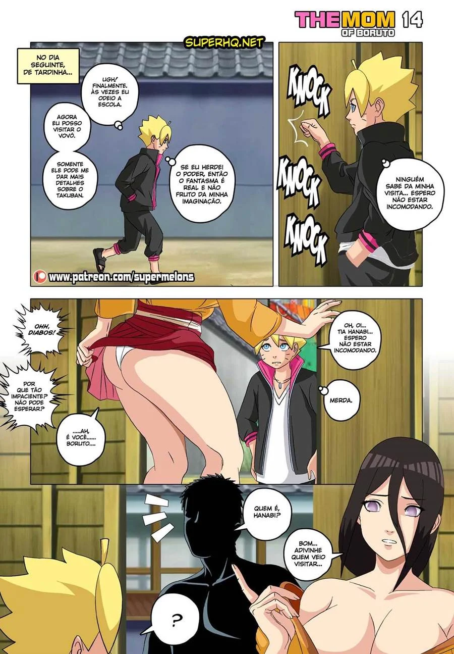 Melões Gigantes: A Mãe de Boruto na Maior Suruba Explícita em HQ Hentai