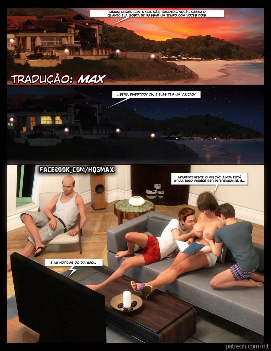 Família em Férias Picantes: Incesto Explícito em HQ Hentai 3D Proibido