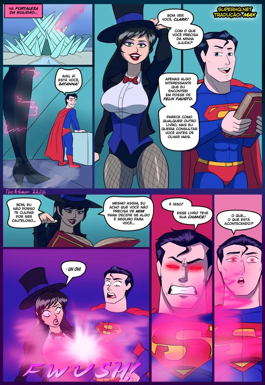 Foda Brutal com Superman: O Herói Transa com Magia no Quadrinho Adulto