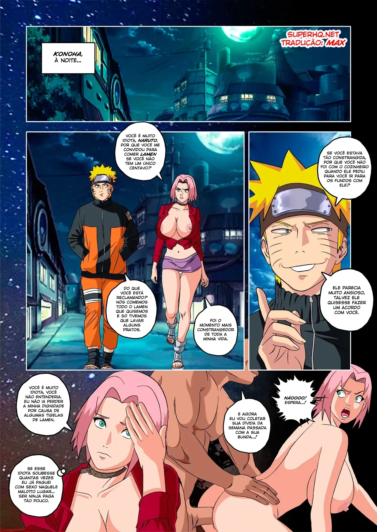 Pornô Explícito do Naruto: Foda com a Melões Gigantes da Cometa Vermelha