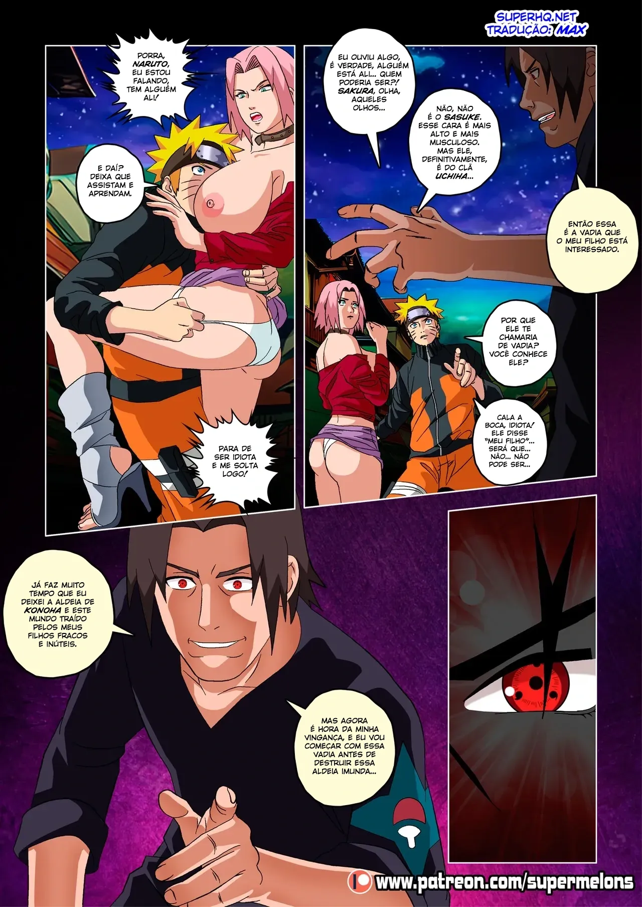Pornô Explícito do Naruto: Foda com a Melões Gigantes da Cometa Vermelha