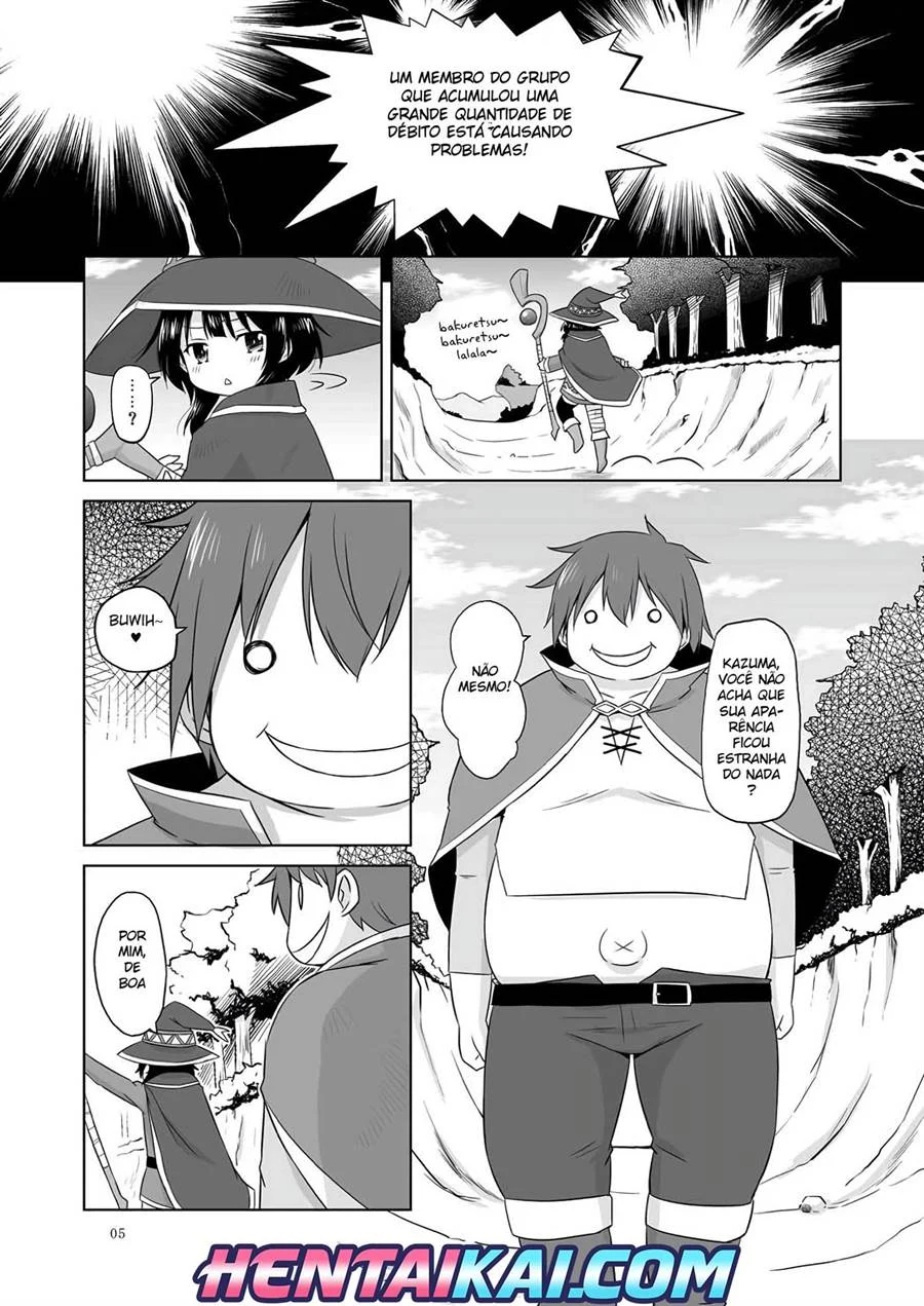 Safadeza Explícita com a Megumin de Konosuba em HQ de Sexo