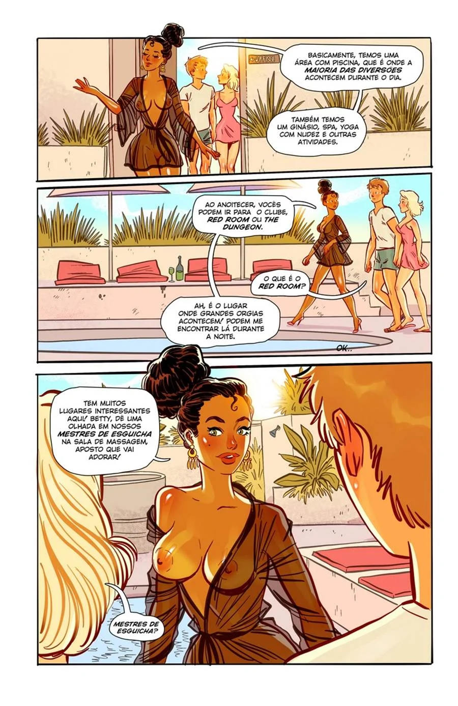 Swing Explícito na Praia Nudista: Foda Grupal em HQ Pornô Swing Explícito na Praia Nudista: Foda Grupal em HQ Pornô