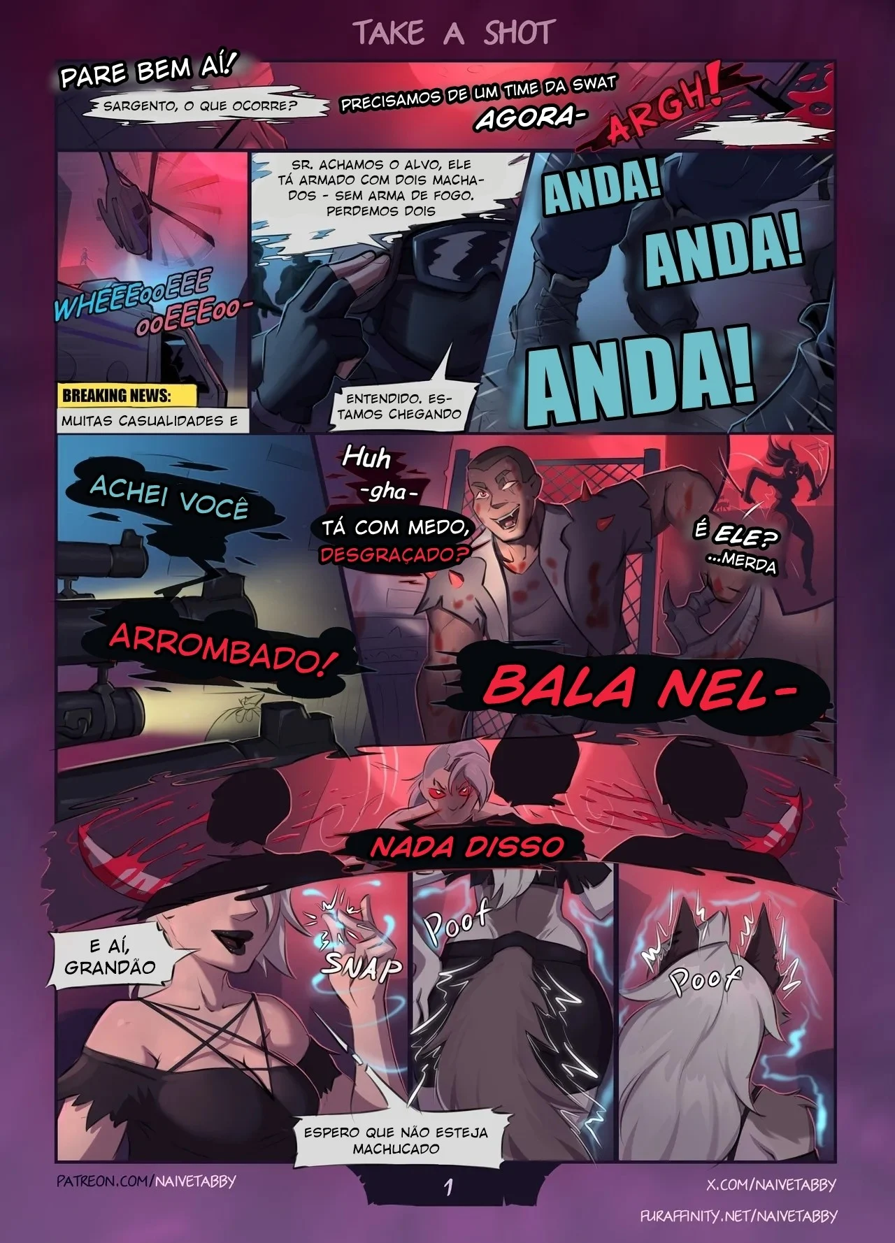 Tiros Quentes de Sexo Animal: HQ Erótica com Furry em Cenas Explícitas