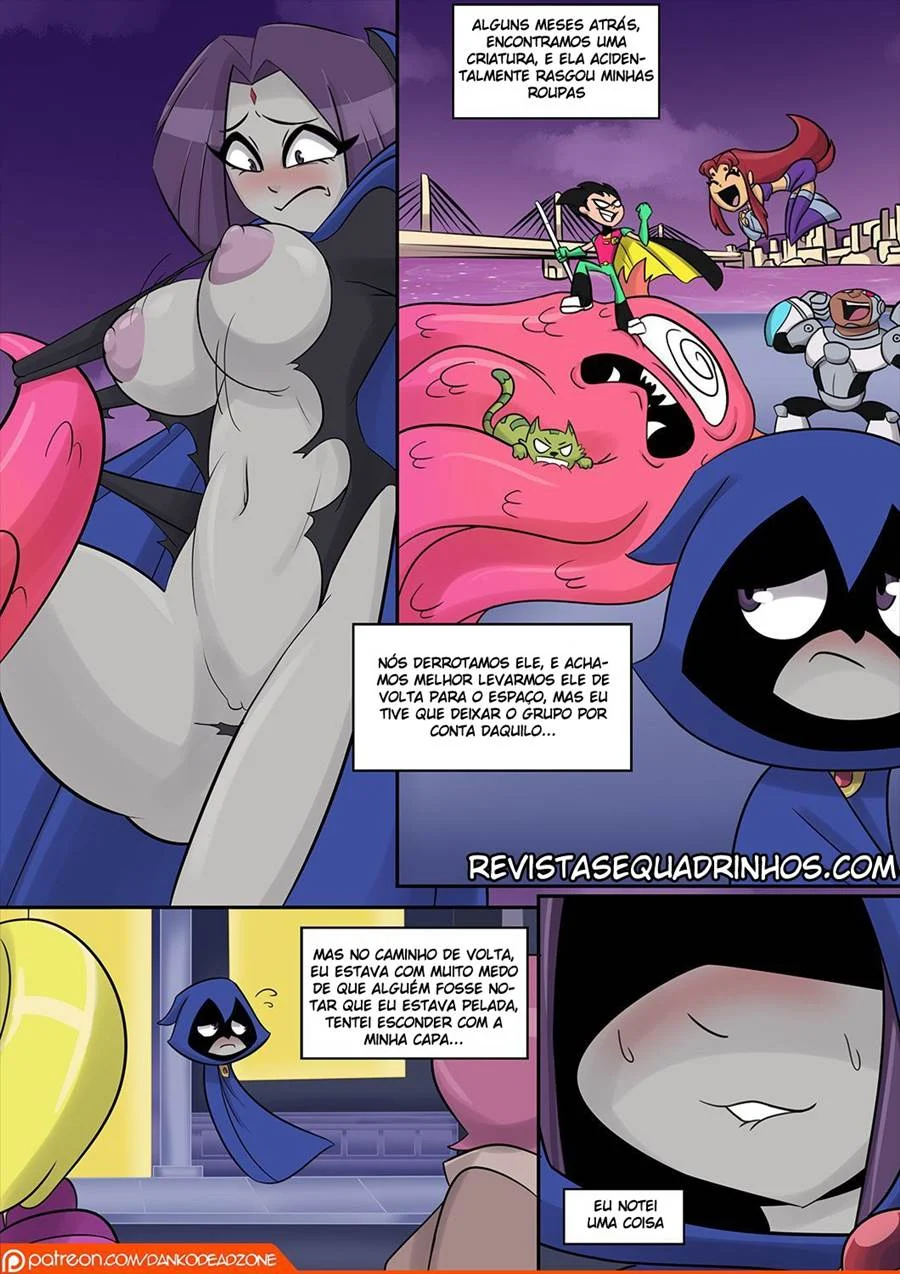 A Vida Sexual Proibida de Ravena - Quadrinhos Eróticos Explícitos dos Jovens Titãs