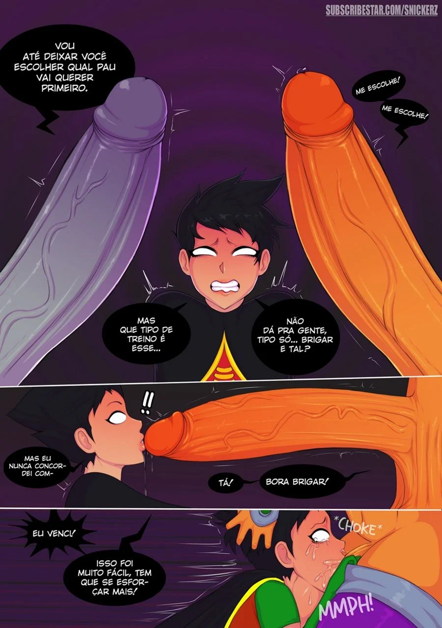 Titans Desenfreadas: Sexo Explícito com as Jovens Super-Heroínas em Ação