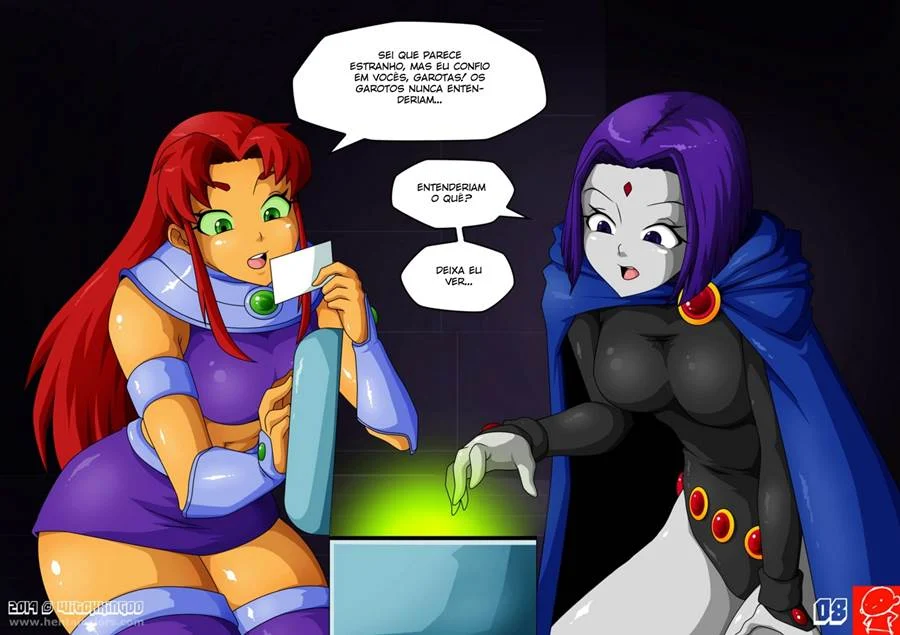 Jovens Titãs em Ação: Quadrinhos Explícitos com Cristal Mágico e Sexo