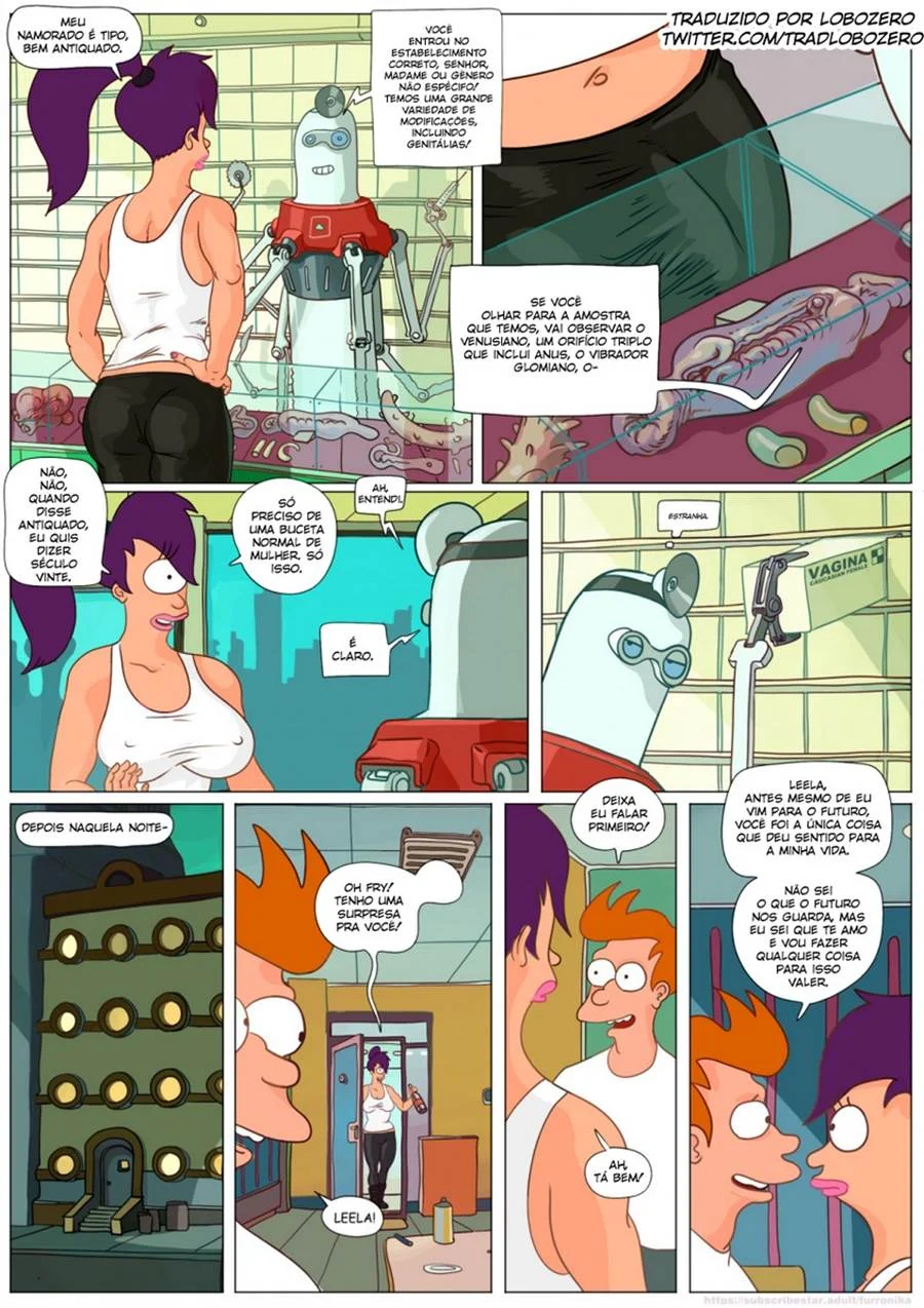 Leia os Quadrinhos Eróticos de Futurama: Leila Aceita o Pênis