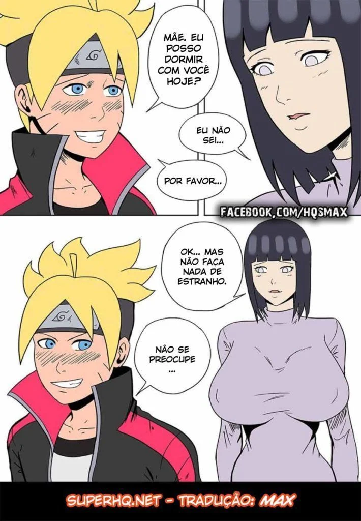 Hentai Incestuoso: Hinata, a Mãe Safada, Fudendo o Boruto