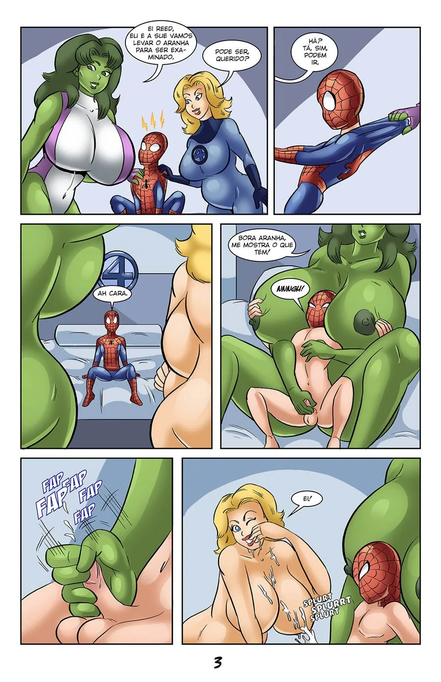 Jovem Spidey em Aventuras Eróticas Explícitas - Quadrinhos de Fetiche e Putaria