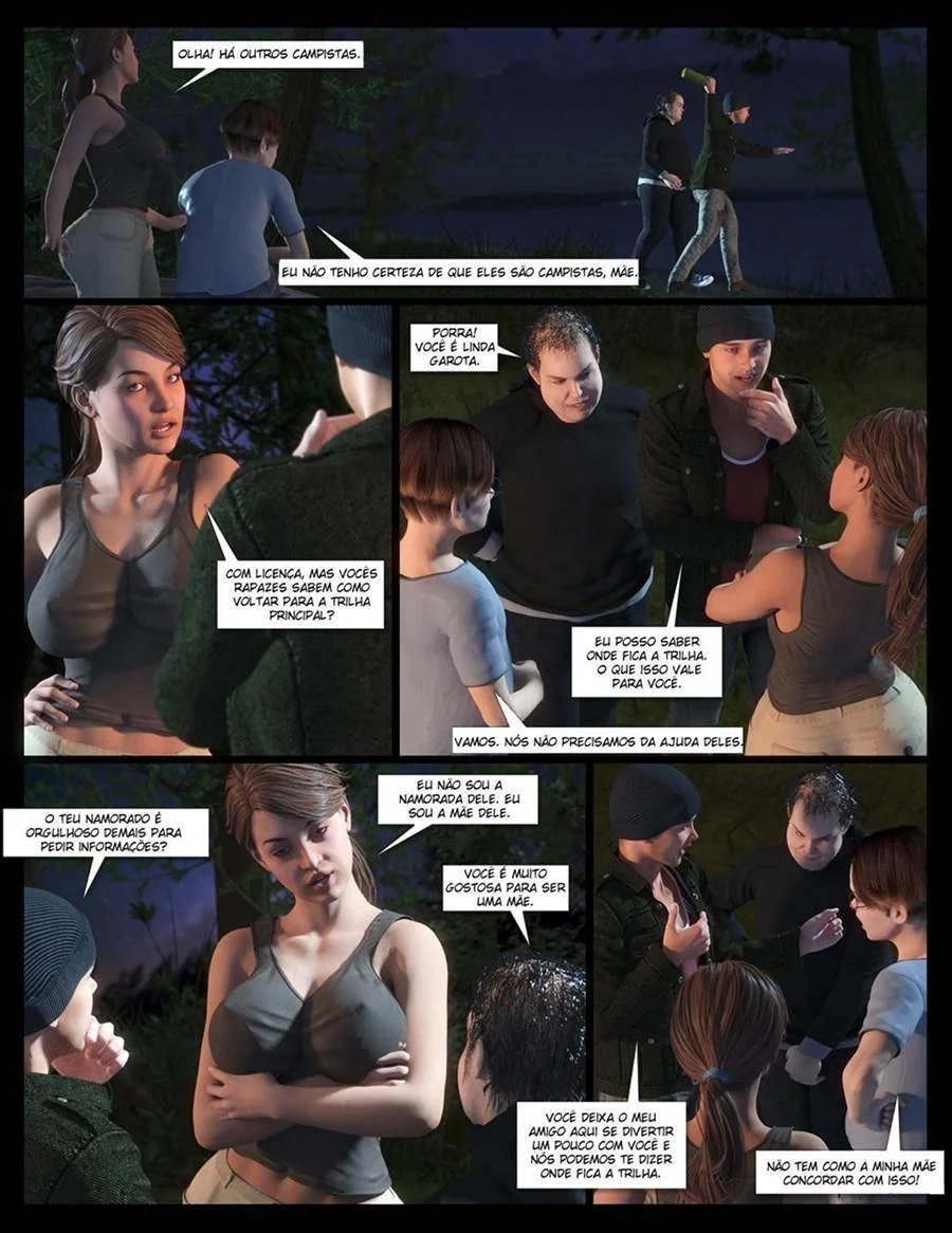 Revista Adulta: Aventura Erótica em Família No Acampamento - HQ 3D