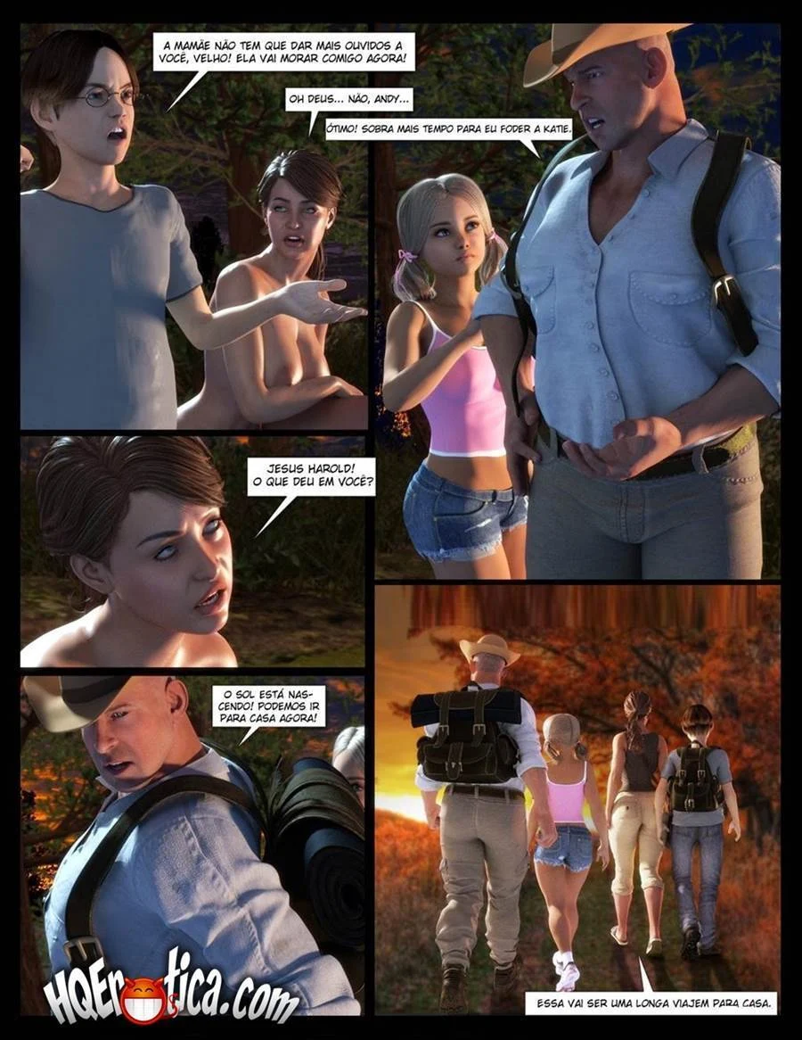 Revista Adulta: Aventura Erótica em Família No Acampamento - HQ 3D