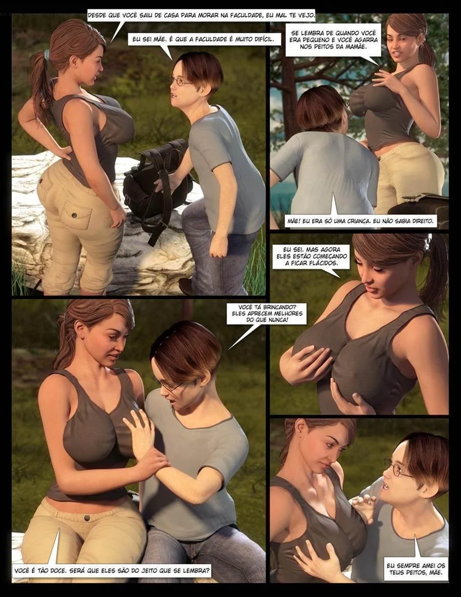 Revista Adulta: Aventura Erótica em Família No Acampamento - HQ 3D